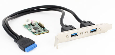 Jetway ADMPEASU3A (Mini-PCIe, 2x USB2.0/3.0)